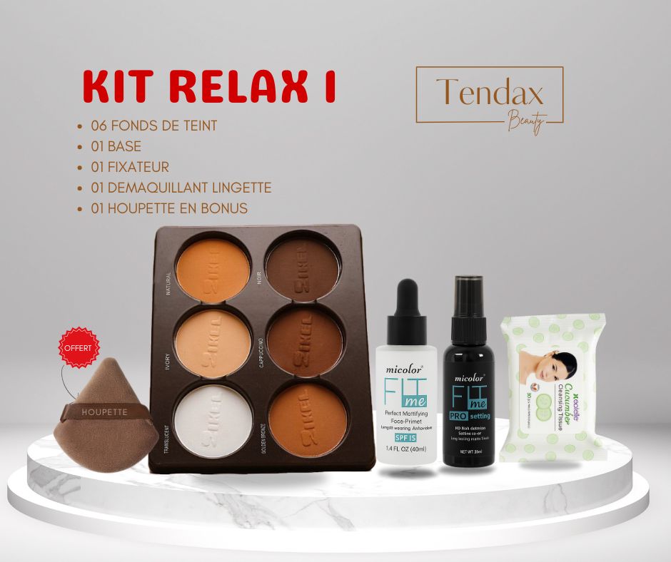 Kit RELAX 1 – Routine Teint Complète + Houpette OFFERTE