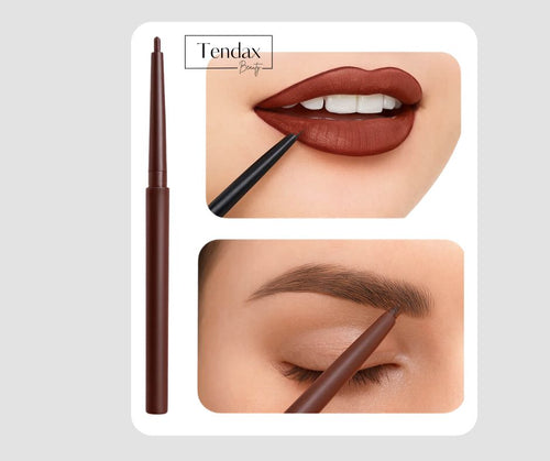 Crayon 2-en-1 Sourcils & Contour Lèvres – Marron Foncé